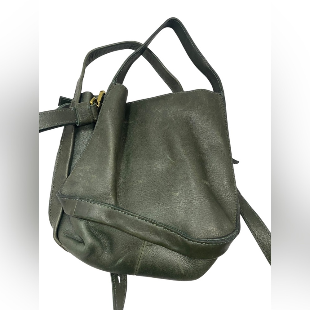 Madewell leather crossbody bag green